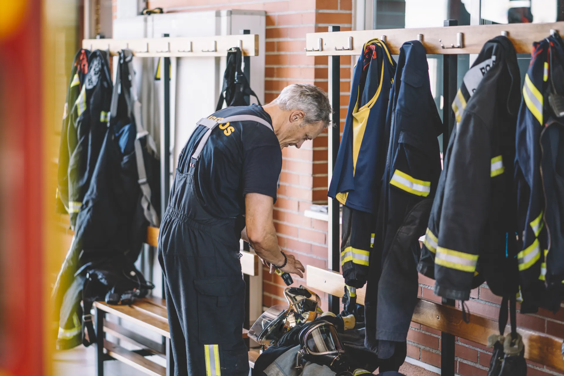 Fireman Getting Dressed